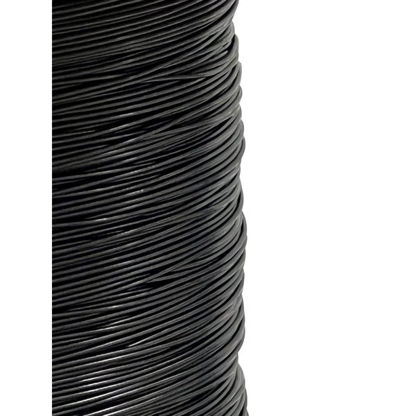 Laureola Industries 1/8" to 3/16" PVC Coated Black Color Galvanized Cable 7x7 Strand Aircraft Cable Wire Rope, 100 ft ZAG018316-77-GPB-100